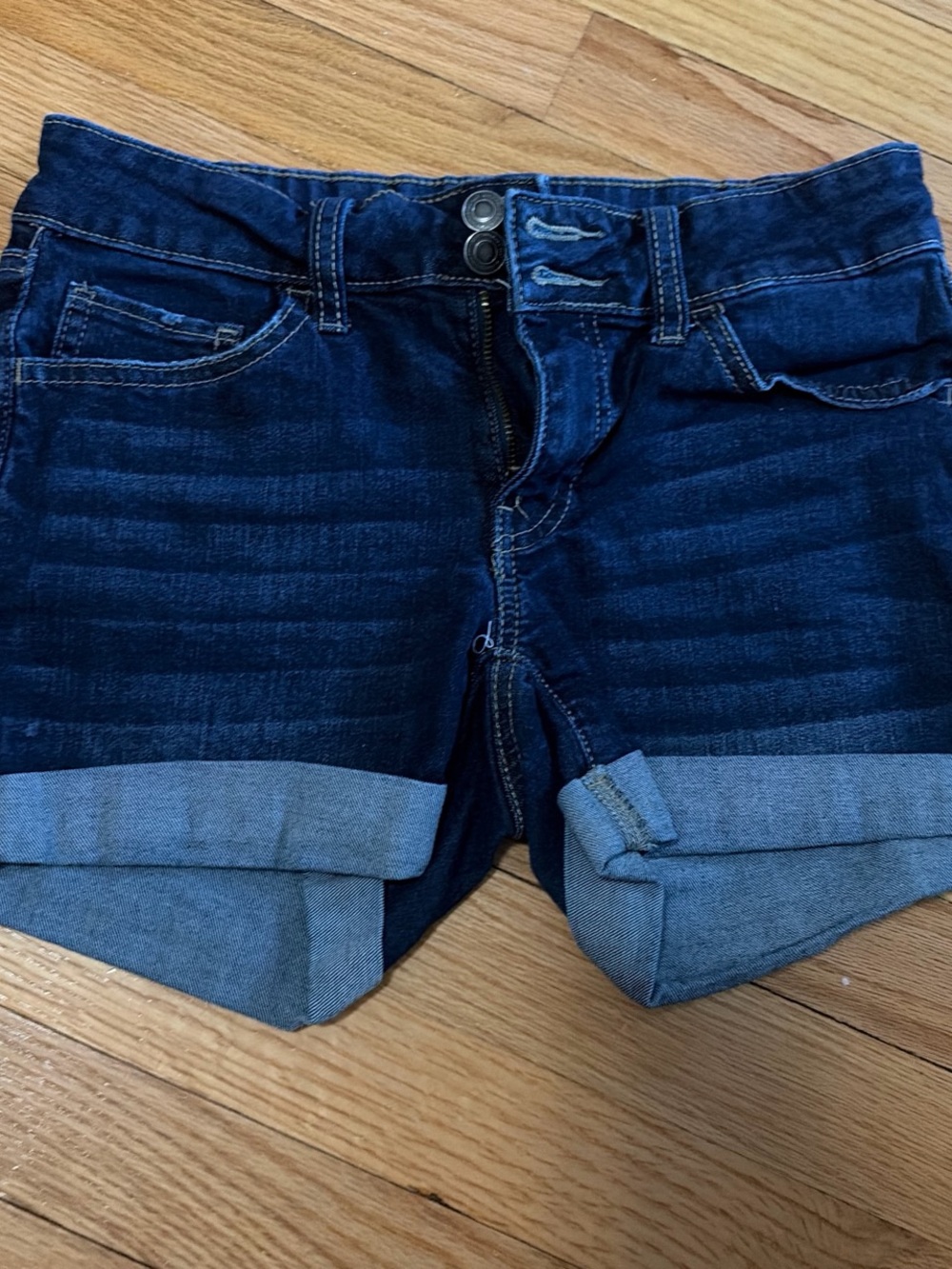Women's Dark Blue Denim Shorts